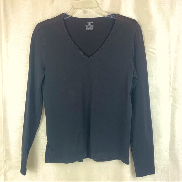 JONES SPORT Knit V-Neck Tee S - Picture 2 of 5